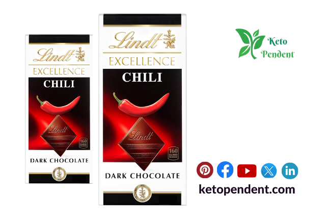 Lindt EXCELLENCE Chili Dark Chocolate Candy Bar —Spicy Keto Chocolate Infusion